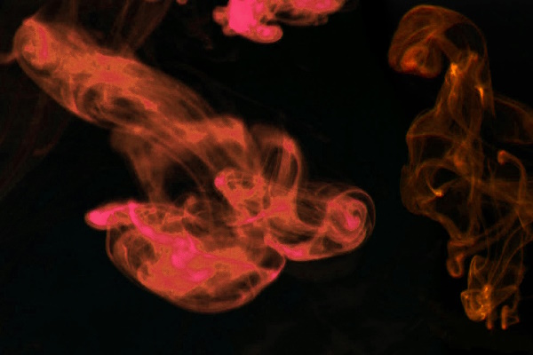 A gaseous, red cloud.