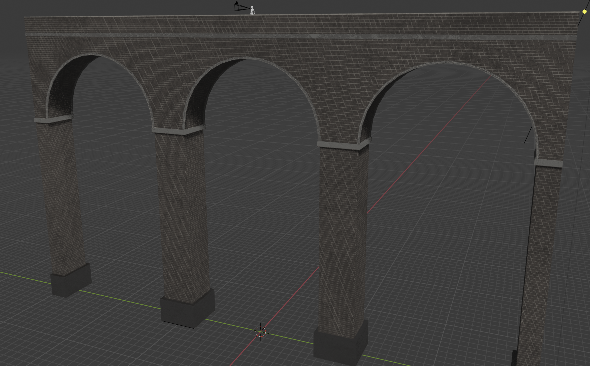 3D modelled and textured bridge.